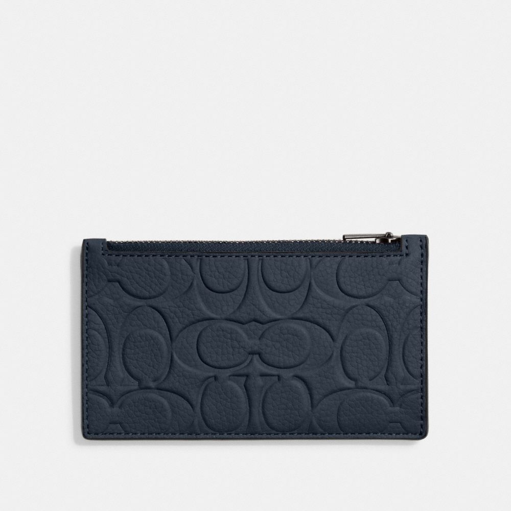 COACH® Zip Card Case In Signature Leather