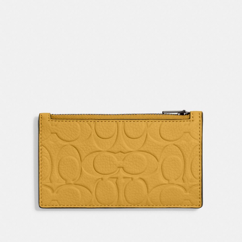COACH® Zip Card Case In Signature Leather