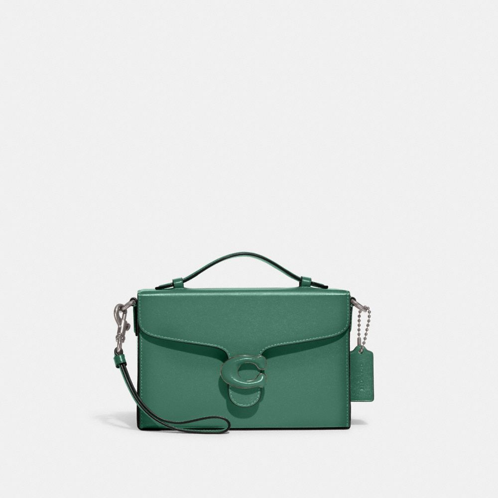 Coach Tabby Box Bag In Silver/bright Green