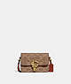 COACH®,STUDIO 12 IN SIGNATURE LEATHER,Patent Leather,Mini,Brass/Tan/Rust,Front View