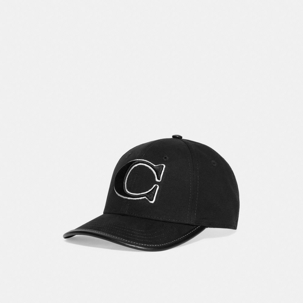 COACH®  Leather Baseball Cap