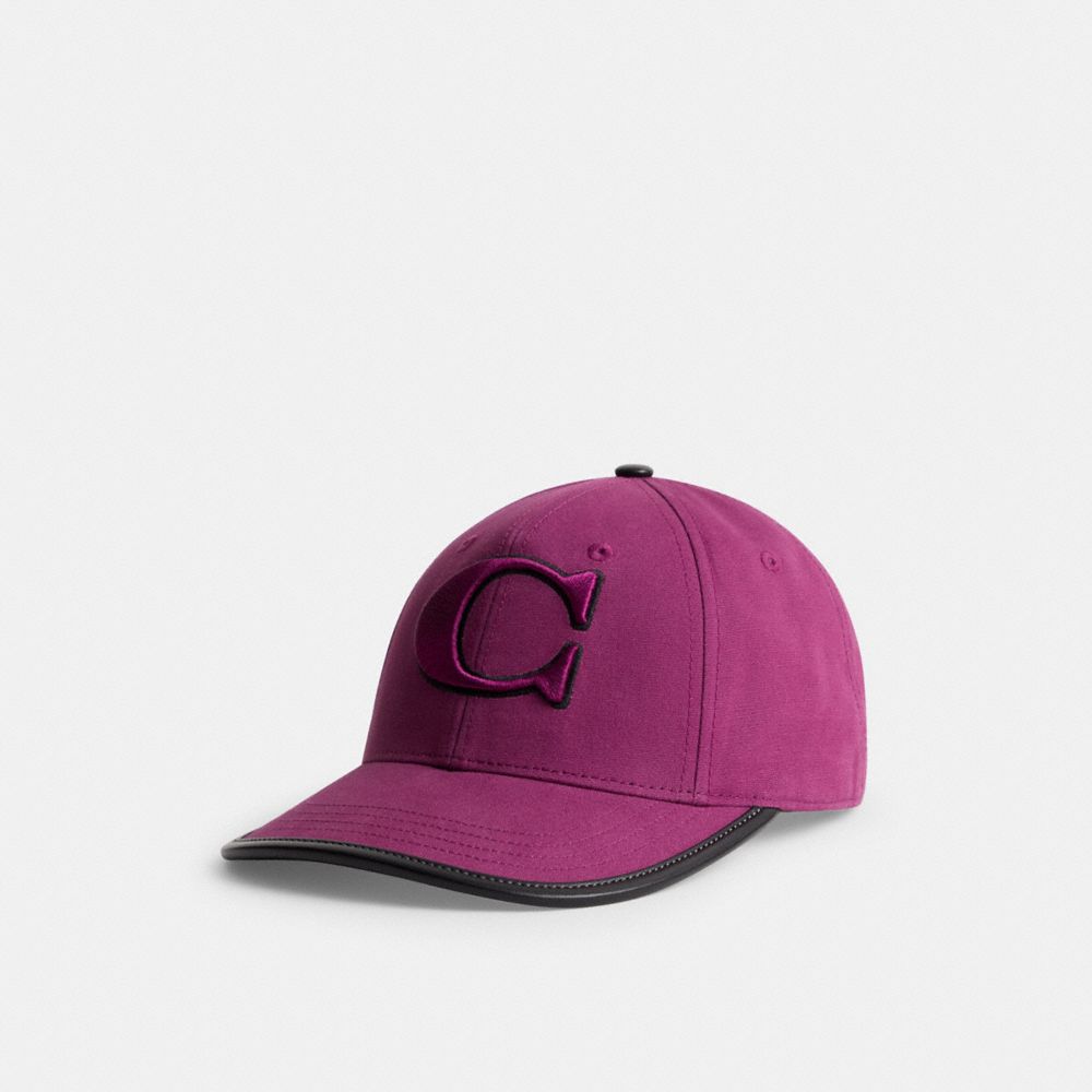 Coach Baseball Hat In Deep Plum