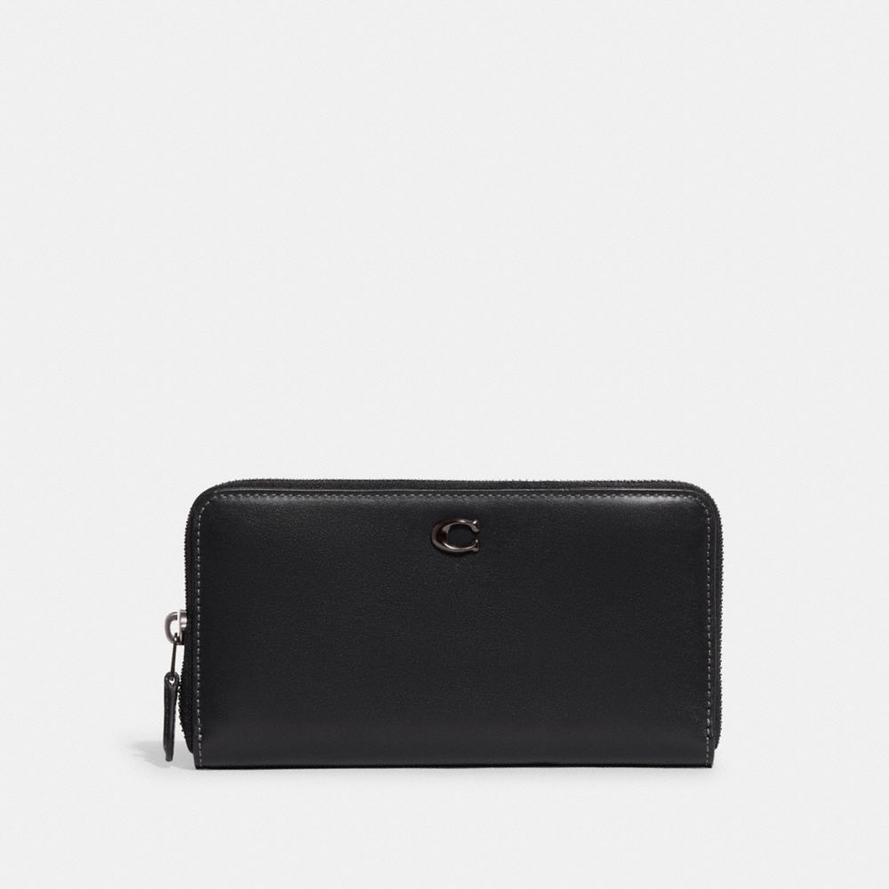 Coach Accordion Zip Wallet In Pewter/black | ModeSens