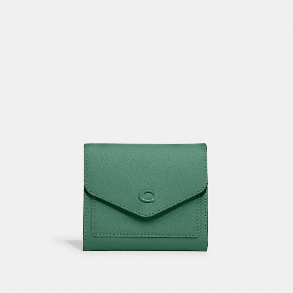 Coach Wyn Small Wallet In Brass/bright Green