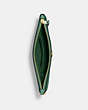 COACH®,SMALL WRISTLET,Polished Pebble Leather,Mini,Brass/Bright Green,Inside View,Top View