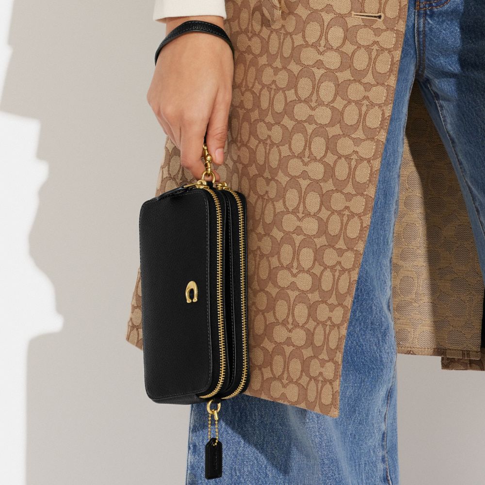 Coach Kira Crossbody In Brass/black