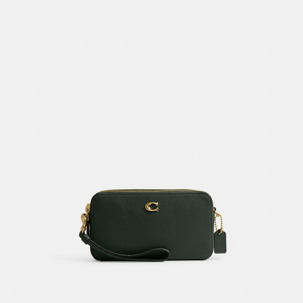 Coach Kira Crossbody In Brass/amazon Green