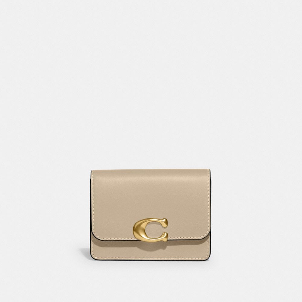 Shop Coach Bandit Card Case In Brass/ivory