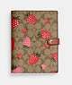 Notebook In Signature Canvas With Wild Strawberry Print