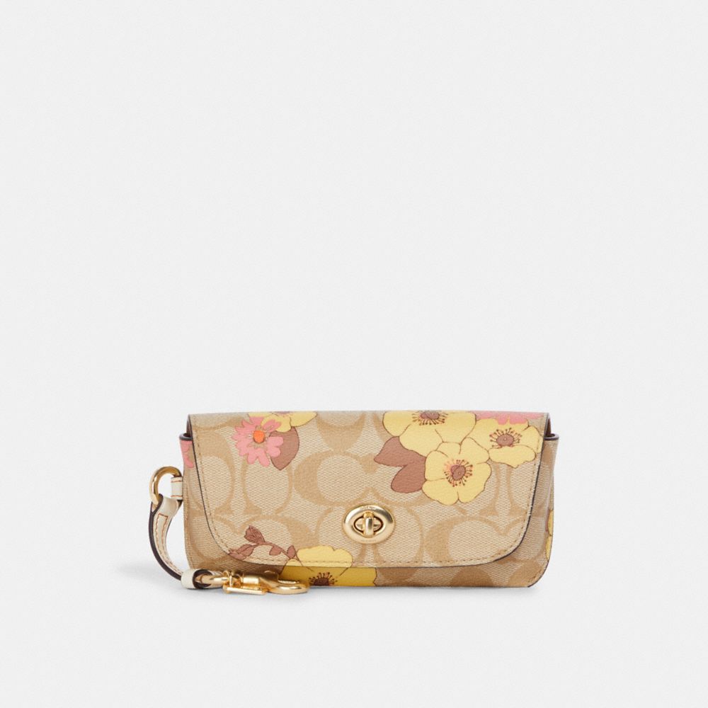 COACH® Sunglass Case In Signature Canvas With Floral Cluster Print