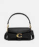 COACH®,TABBY SHOULDER BAG 26,Polished Pebble Leather,Small,Brass/Black,Front View