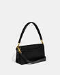 COACH®,TABBY SHOULDER BAG 26,Polished Pebble Leather,Medium,Brass/Black,Angle View