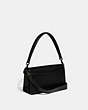 COACH®,TABBY SHOULDER BAG 26,Polished Pebble Leather,Medium,Pewter/Black,Angle View
