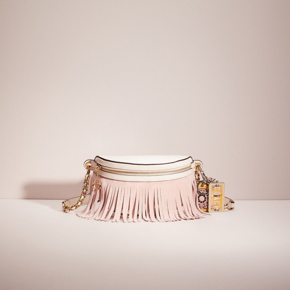 Coach Upcrafted Chain Belt Bag With Quilting In Brass/chalk ModeSens