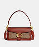 COACH®,TABBY SHOULDER BAG 26 IN SIGNATURE CANVAS,Leather,Small,Brass/Tan/Rust,Front View