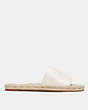 COACH®,CAILIN ESPADRILLE,Leather,Chalk,Angle View