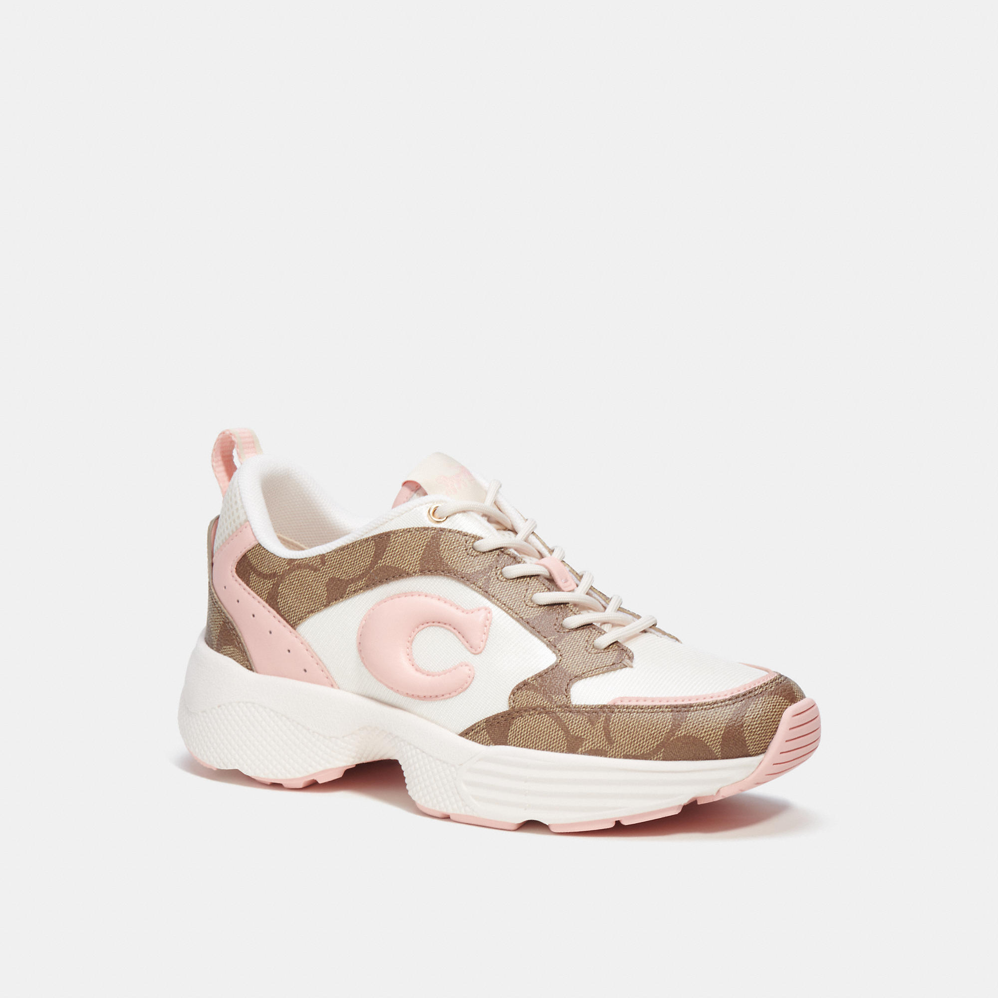 Shop Coach Outlet C275 Tech Runner In Signature Canvas In Pink