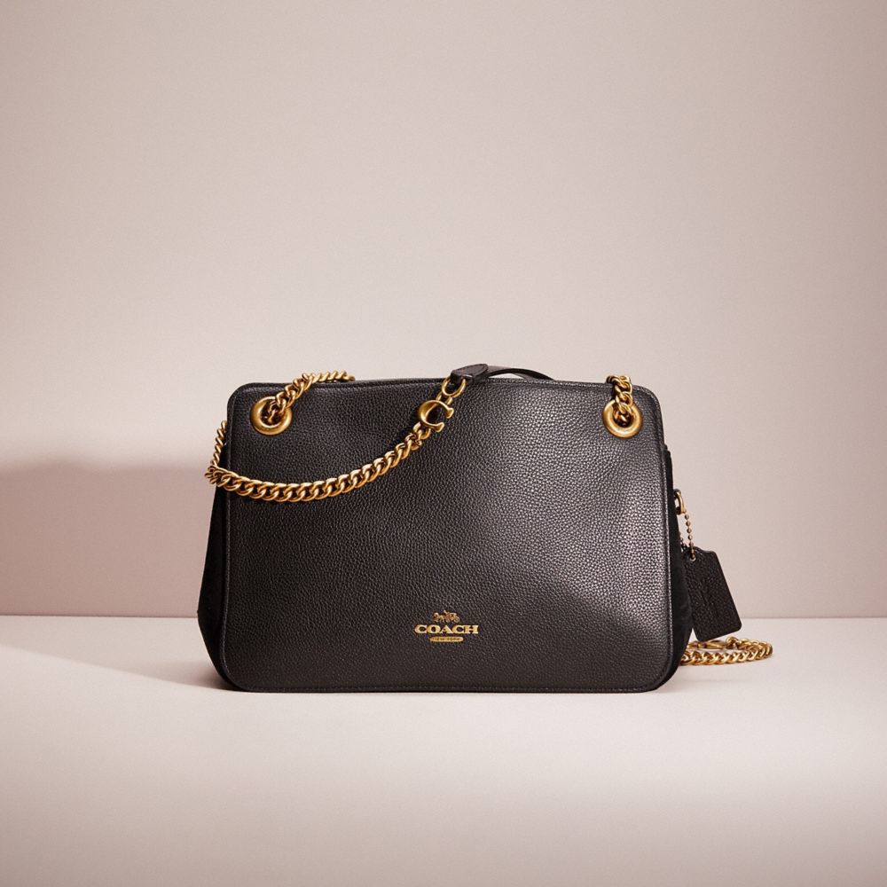 Coach Restored Bryant Convertible Carryall In Brass/black