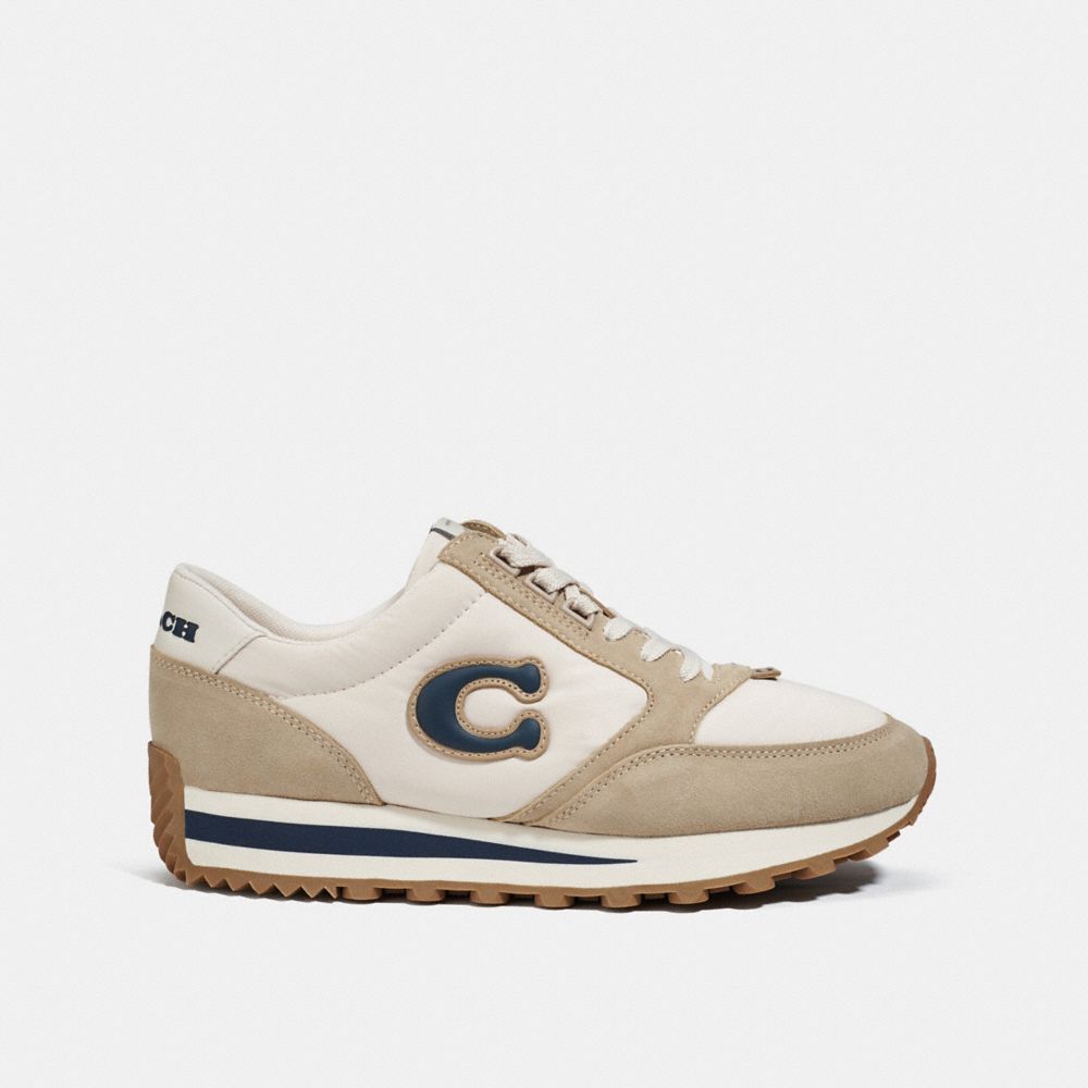 Shop Coach Runner Sneaker In Chalk/midnight Navy