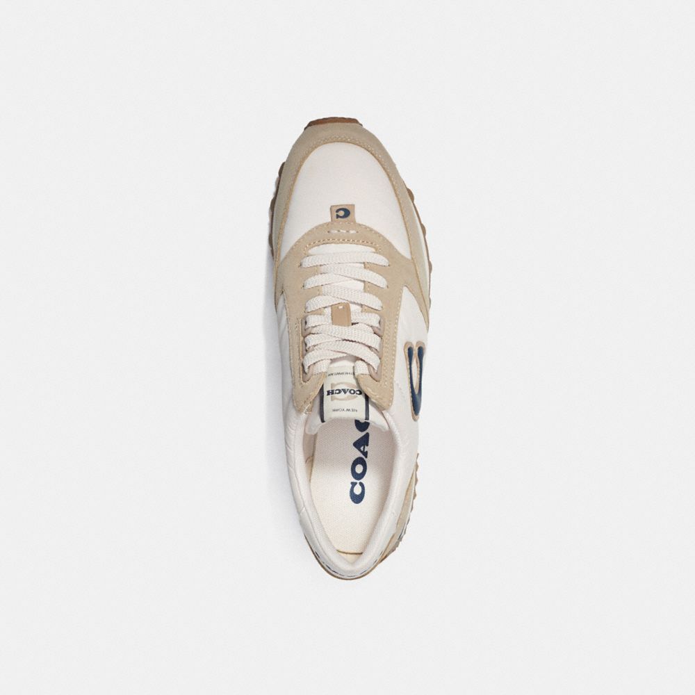 Shop Coach Runner Sneaker In Chalk/midnight Navy