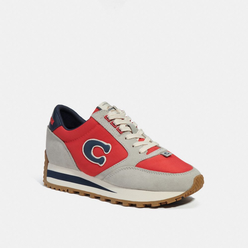 Coach Runner Sneaker In Sport Red/midnight Navy