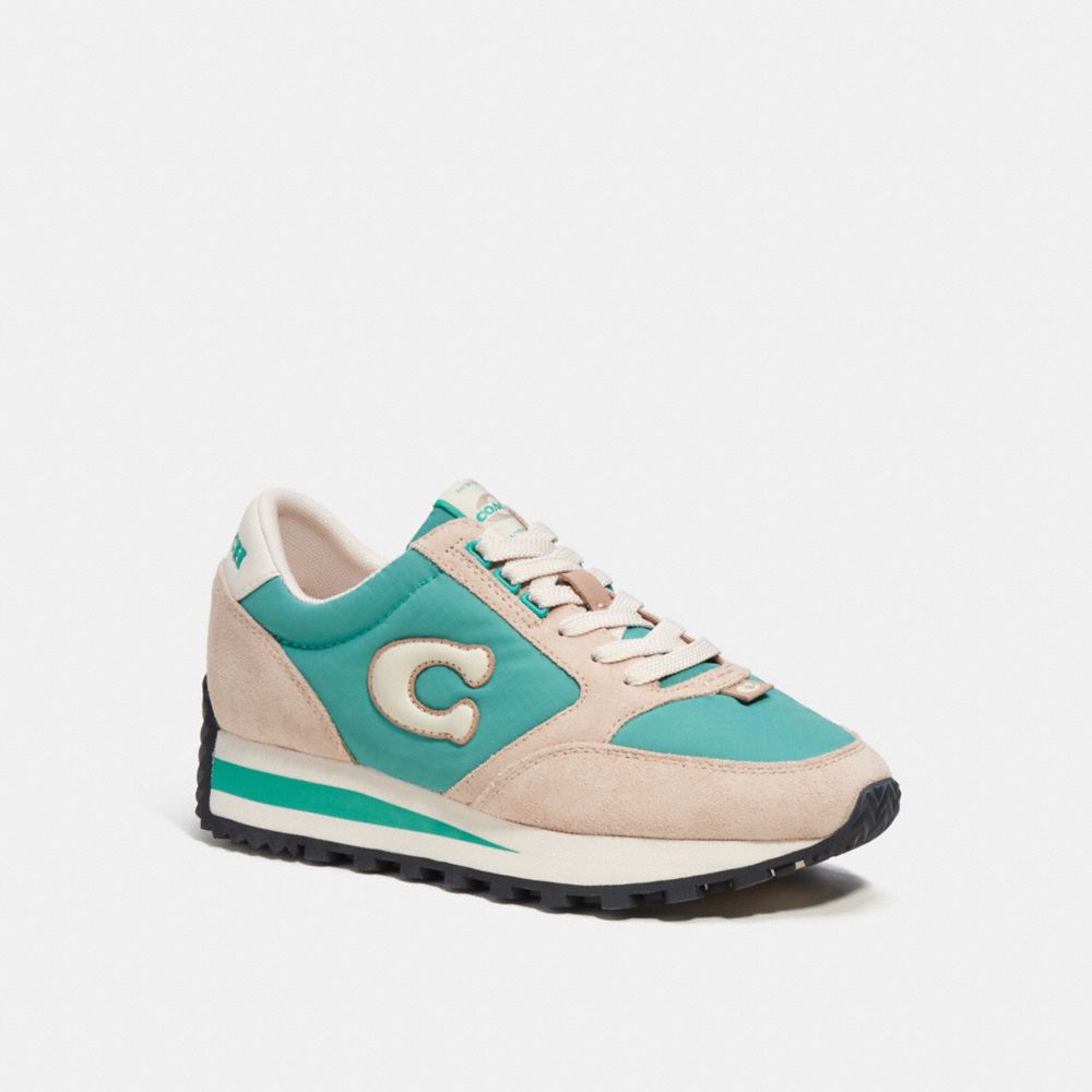 Coach Runner Sneaker In Bright Green/chalk