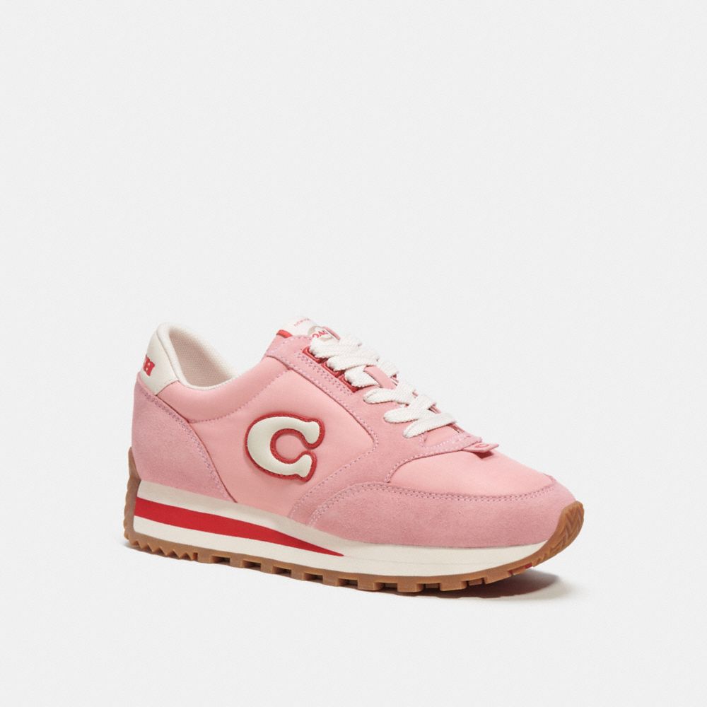 Coach Runner Sneaker In Bubblegum/sport Red