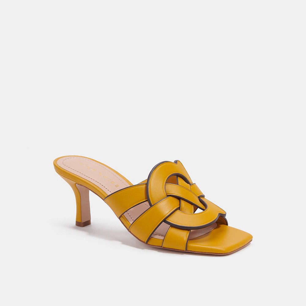 Coach Tillie Sandal In Yellow Gold