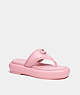 COACH®,SYLVIE SANDAL,Leather,Flower Pink,Front View