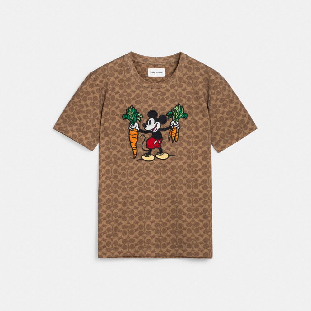 Coach Disney X Signature T Shirt In Tan Signature ModeSens