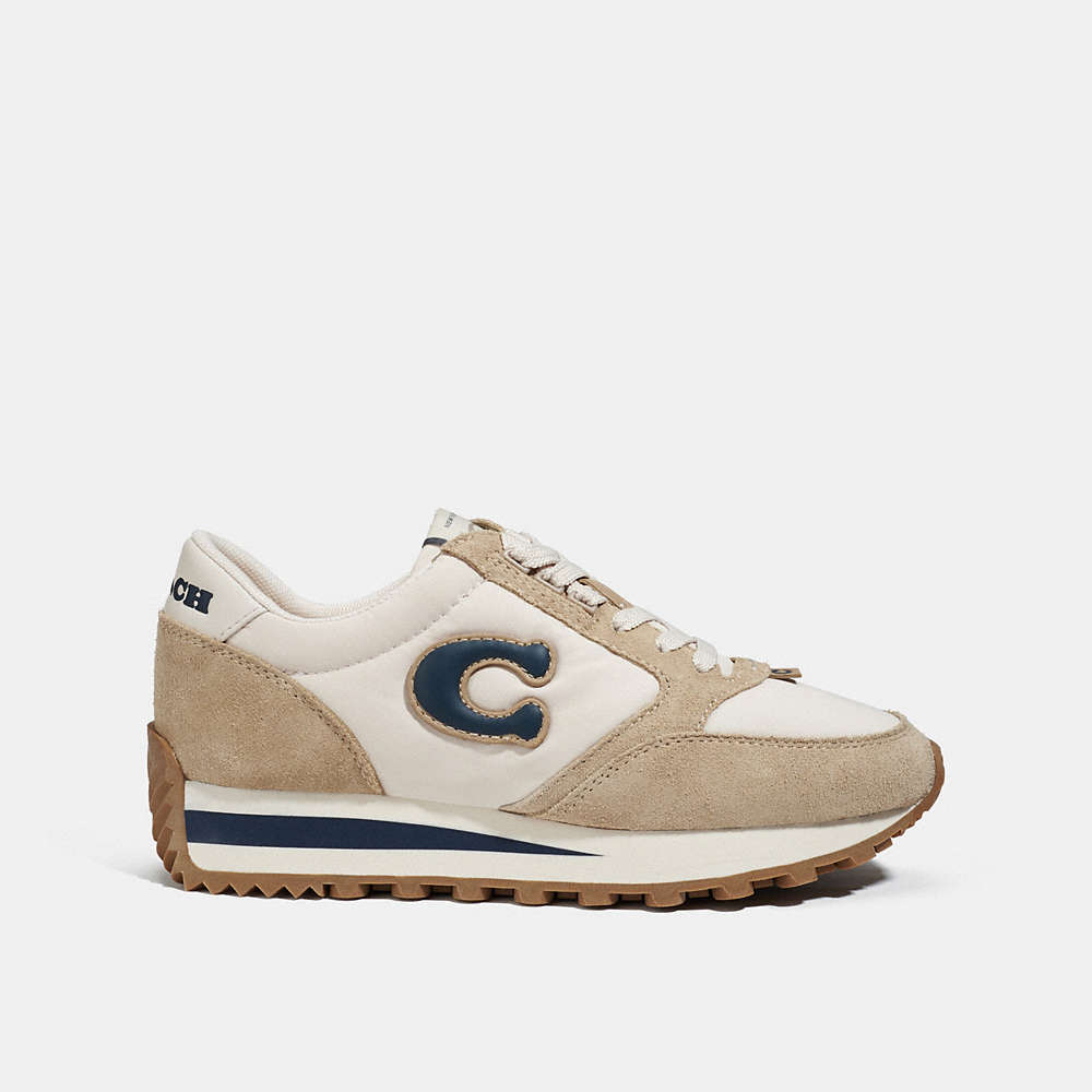 Shop Coach Runner Sneaker In Chalk/oat