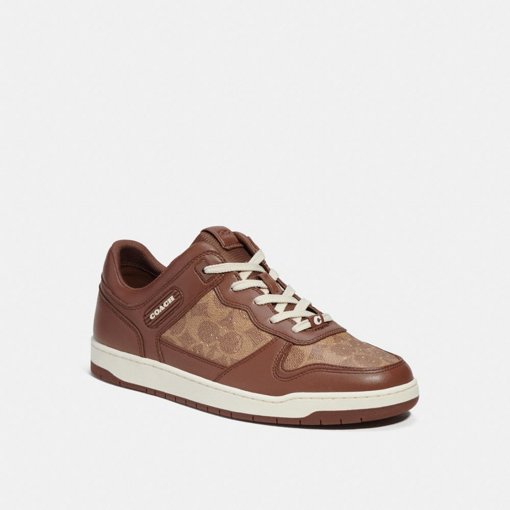 Coach C201 Sneaker In Saddle