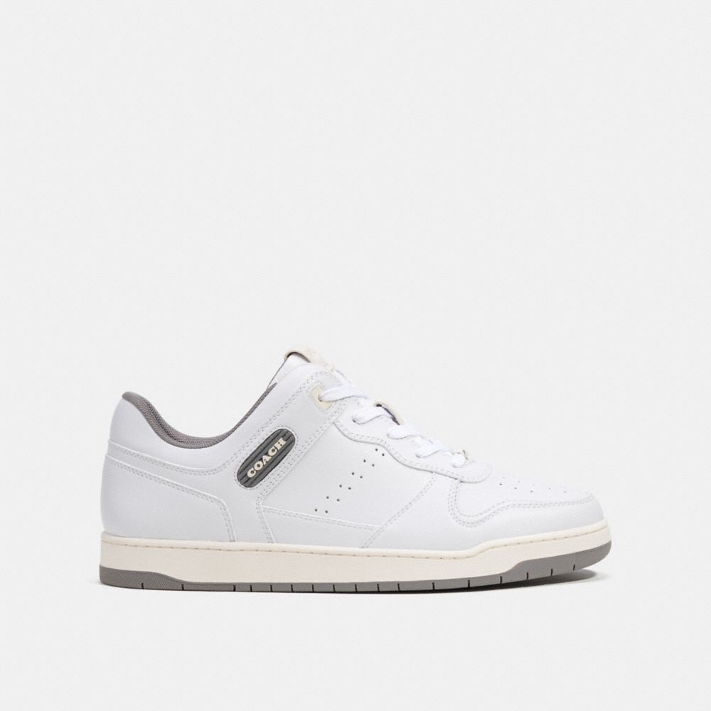 Shop Coach C201 Sneaker In Optic White/heather Grey