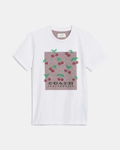 Signature Square Cross Stitch Cherries T Shirt