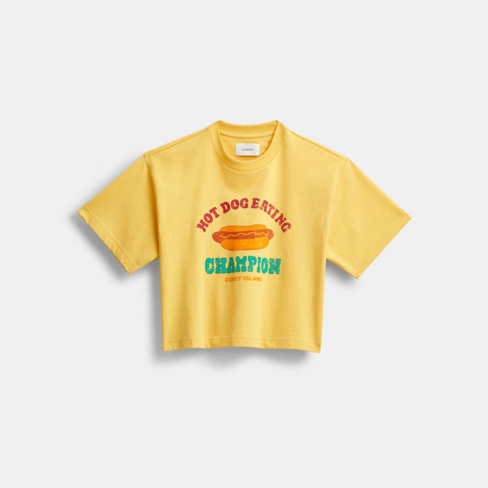Hot Dog Cropped T Shirt
