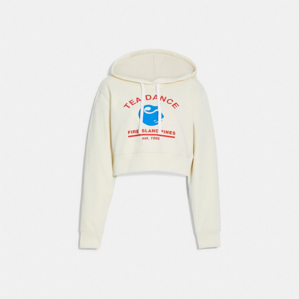 Cropped Hoodie With Tea Dance Graphic | COACH®