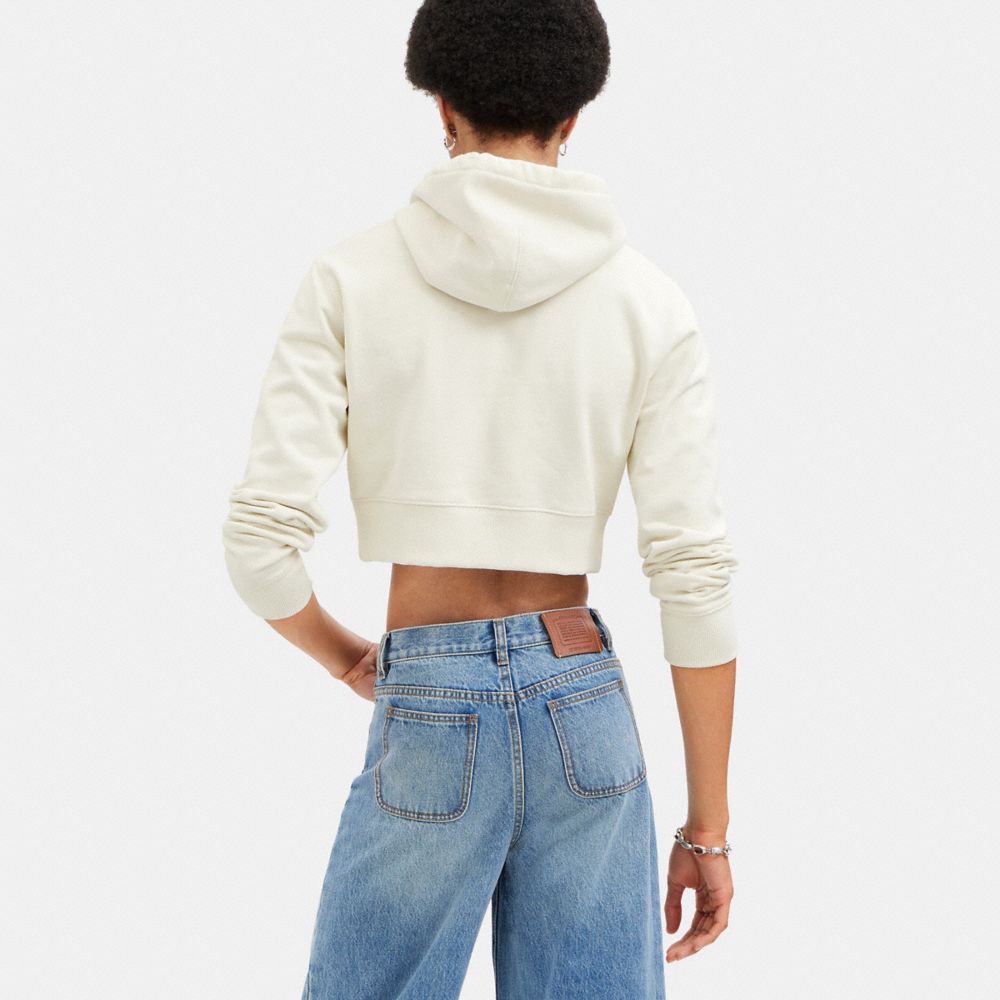 Cropped Hoodie With Tea Dance Graphic | COACH®