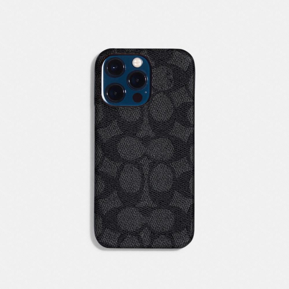COACH®: Iphone 14 Pro Case In Signature Canvas