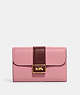 COACH®,MEDIUM GRACE WALLET,Mixed Material,Im/Shell Pink/Wine,Front View
