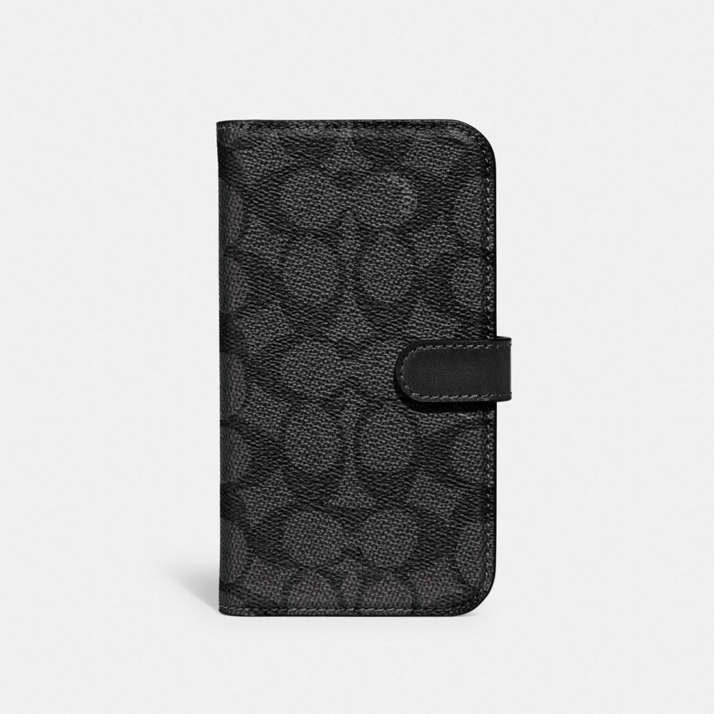 Coach iPhone 14 Pro Case in Signature Canvas in Grey - Size One