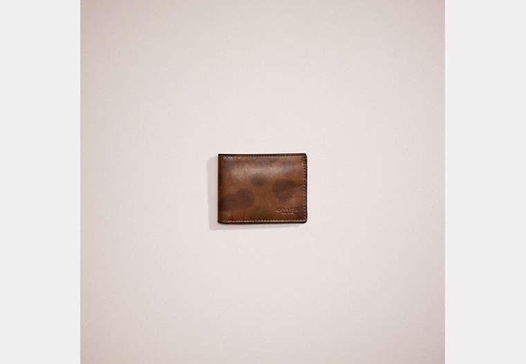 Restored Slim Billfold Wallet With Camo Print