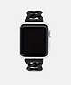 COACH®,APPLE WATCH® STRAP, 38MM AND 41MM,Stainless Steel,Black,Front View