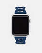 COACH®,APPLE WATCH® STRAP, 38MM AND 41MM,Stainless Steel,Navy,Front View