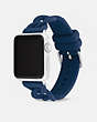 COACH®,APPLE WATCH® STRAP, 38MM AND 41MM,Stainless Steel,Navy,Angle View