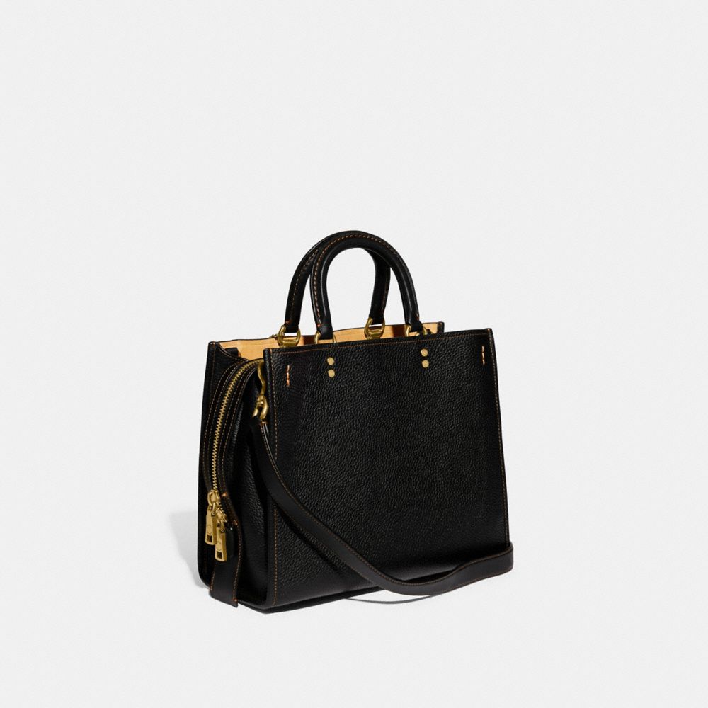 Coach Rogue In Regenerative Leather In Brass/black