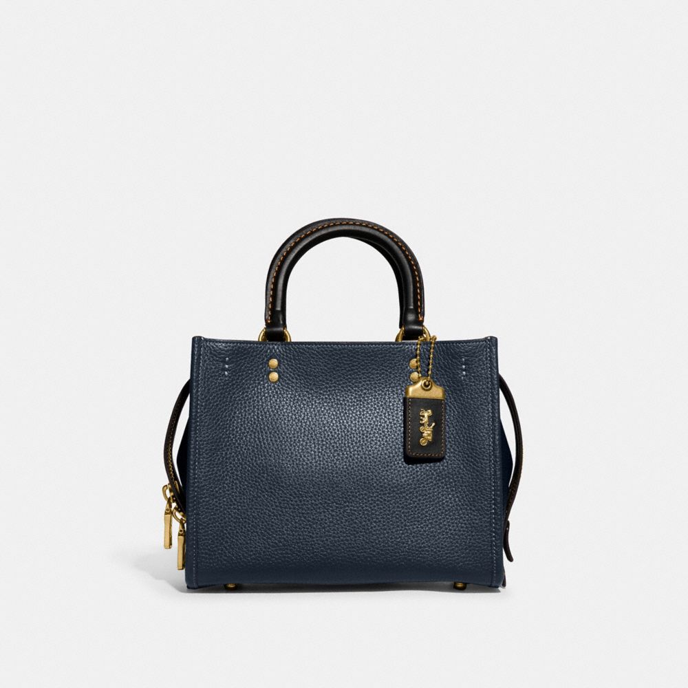 Coach Rogue 25 In Regenerative Leather In Brass/dark Denim Multi