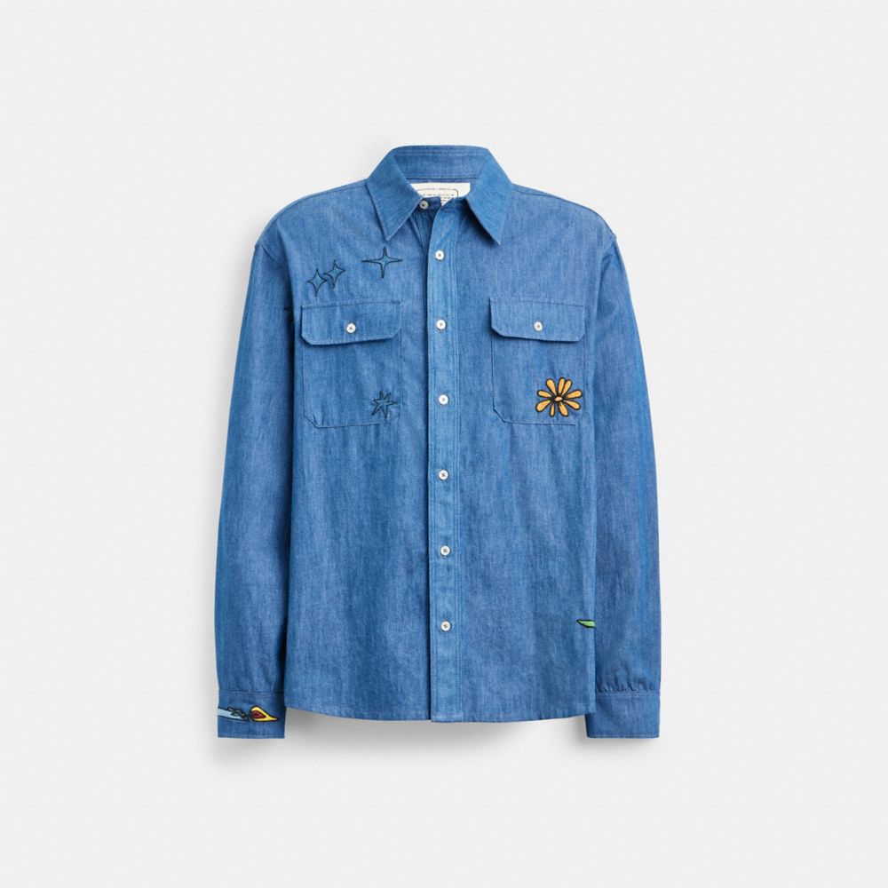 COACH COACH X OBSERVED BY US CHAMBRAY SHIRT 