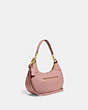 COACH®,MARA HOBO,Pebbled Leather,Medium,Gold/Shell Pink,Angle View