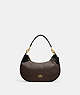 COACH®,MARA HOBO IN SIGNATURE CANVAS,pvc,Gold/Brown Black,Front View