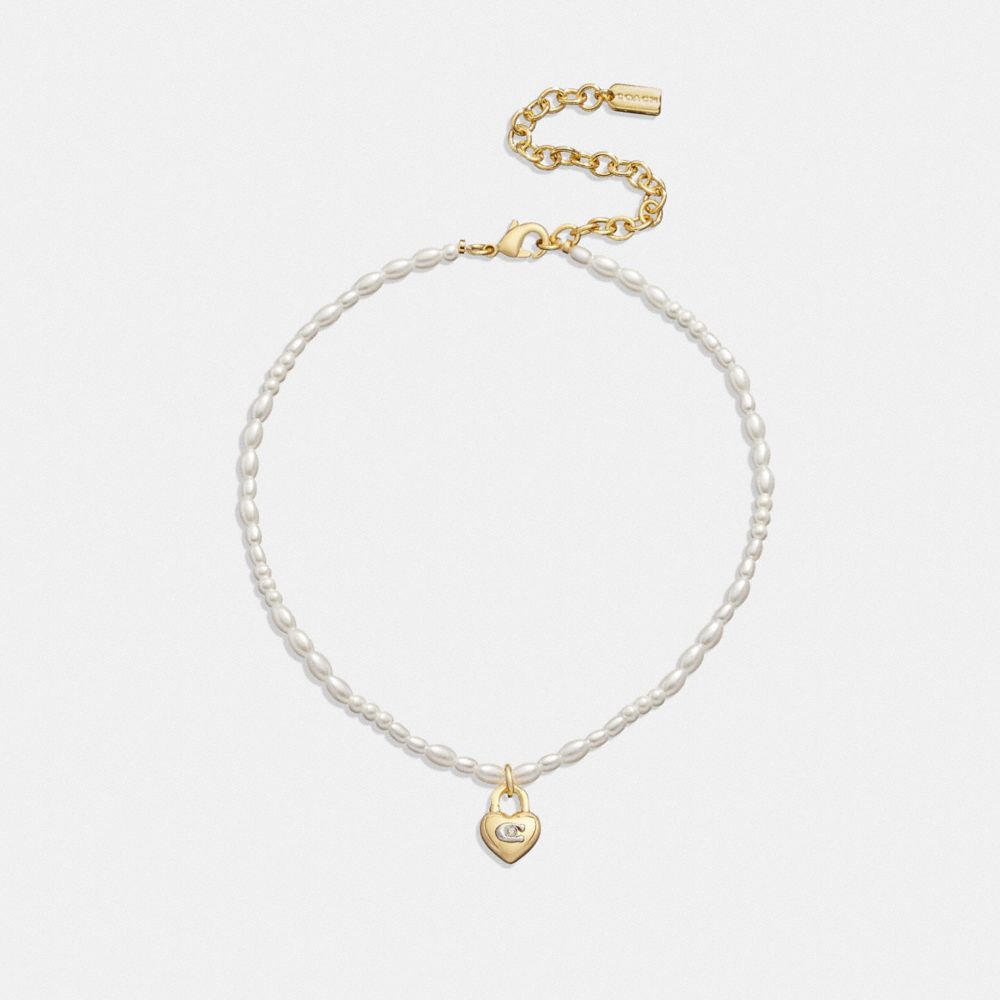 COACH® Heart Lock Choker Necklace